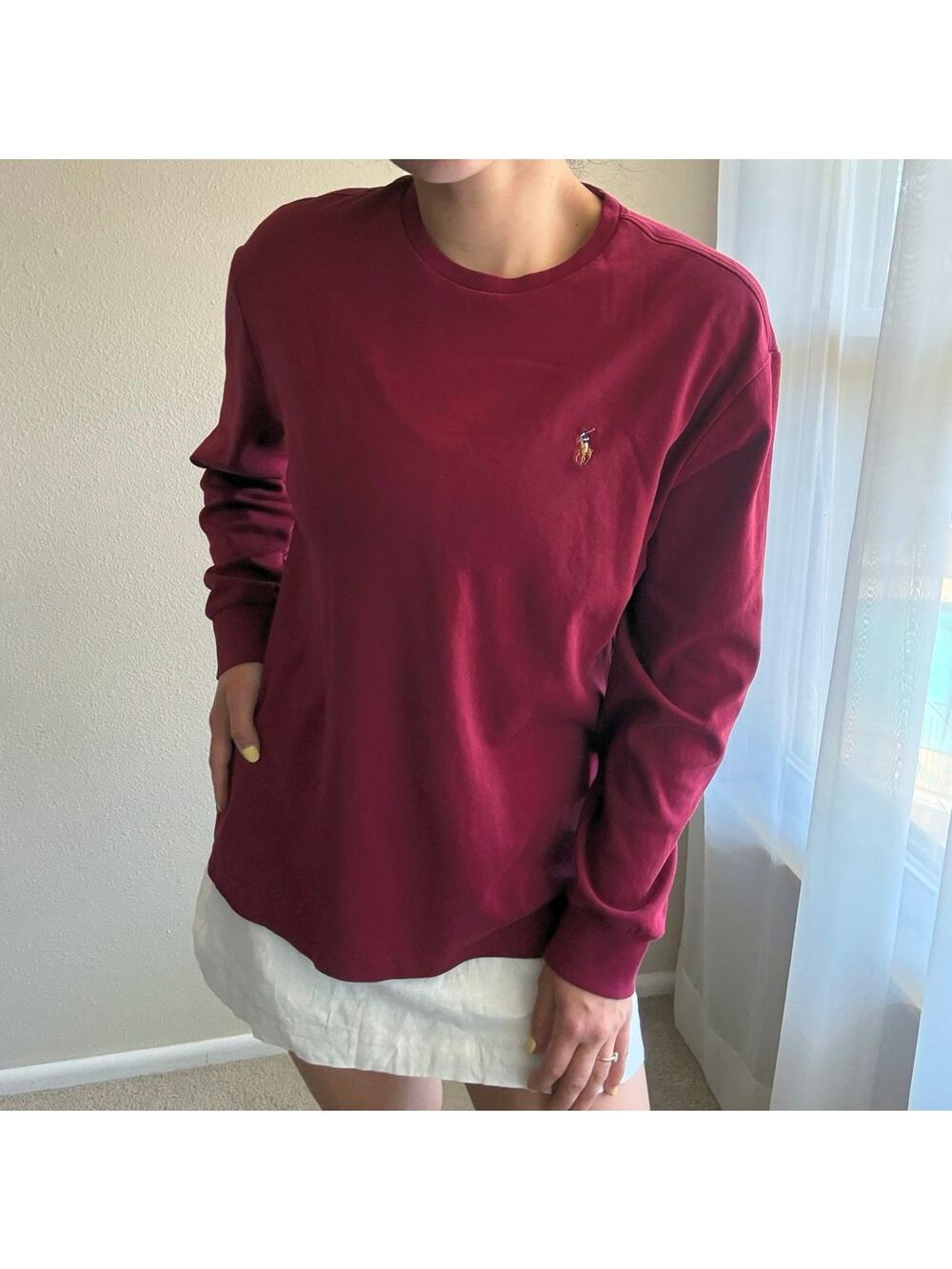 Polo Ralph Lauren Red Long Sleeve preppy collegiate coastal vacation fisherman